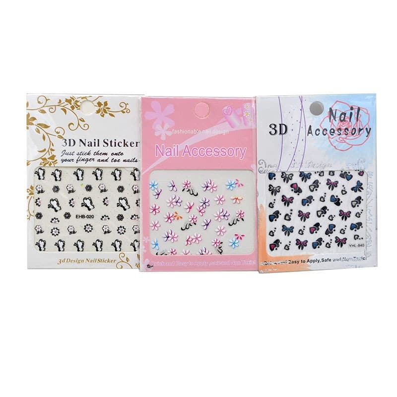 adesivo de unhas cores e modelos sortidos super oferta