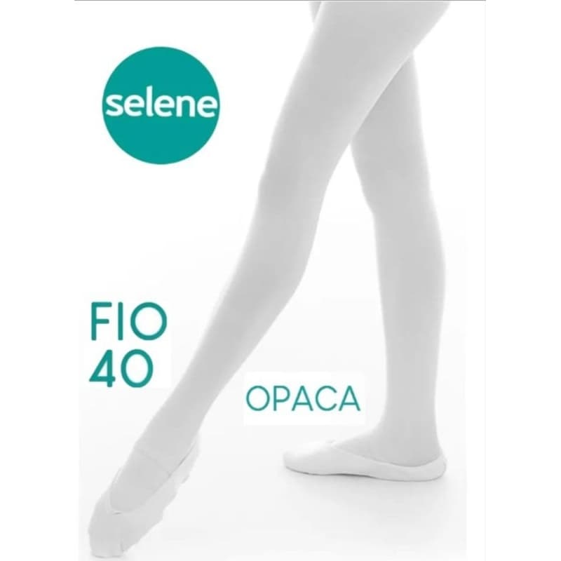 Kit 2 Meia Calça Selene Fio 40 Branco preta e pó de arroz