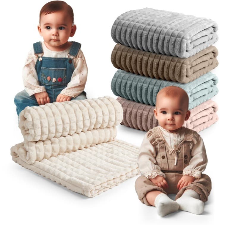 mantinha canelada para bebe quentinha toque macio antialérgica soft microfibra