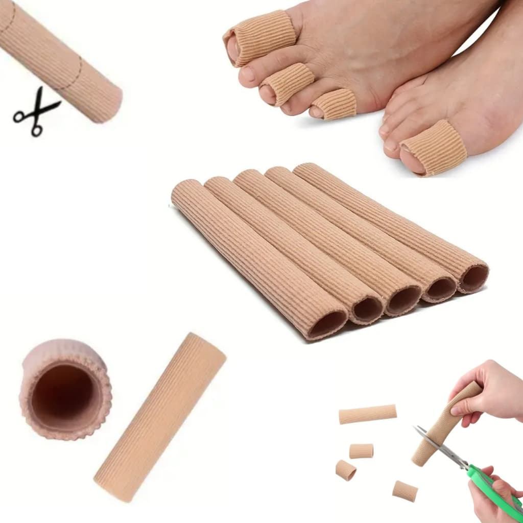 Tecido Gel Bandagem Tubo Anti Calos Protetor de Pés Dedos Mão