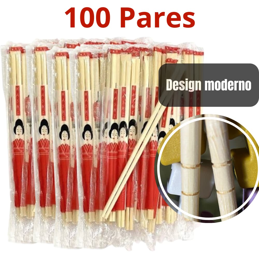 Hashi Redondo Sushi Pauzinho Cozinha Oriental 100, 200 Pares