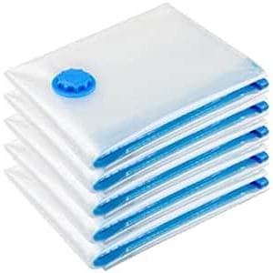 Kit Saco a Vácuo 50X60 Com Bomba Viagem Mala Organizador Para Roupa Guarda Roupa