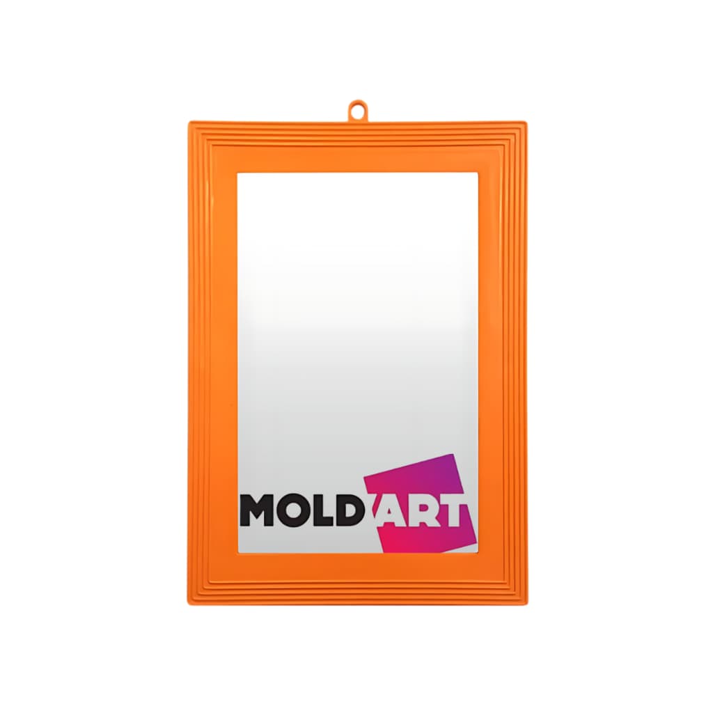 Espelho Moldura Plástica Laranja Moldart Diversos Tamanhos