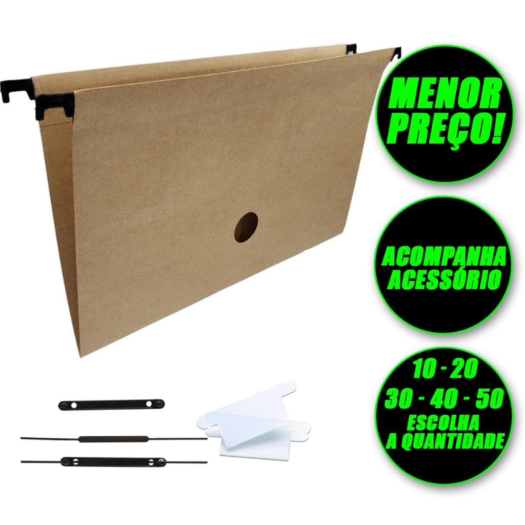 Caixa De Pasta Suspensa Para Arquivo Morto Com 10 20 30 40 50 Unidades