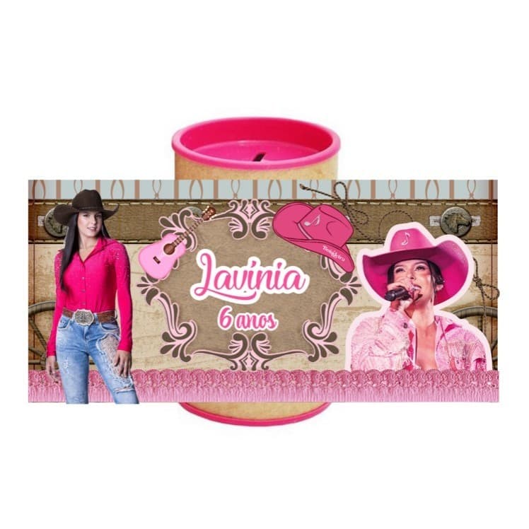 20 Cofrinho Personalizado Boiadeira Country Lembrancinha