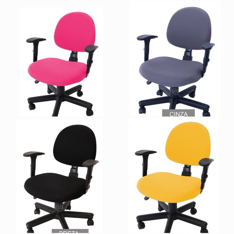 Capa de Cadeira de Escritório Giratória Universal - Assento e Encosto