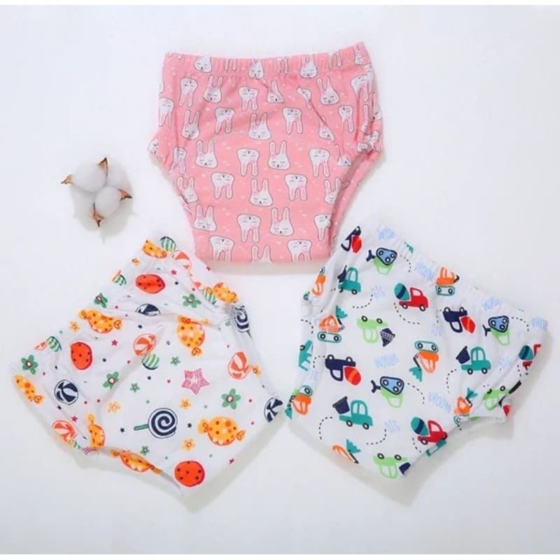 Kit 3 Fraldas para Desfralde de Bebê Cueca e Calcinha de Treinamento Infantil Crianças