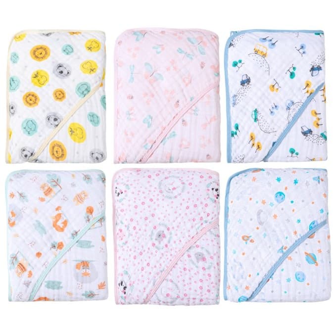 Toalha de Banho Fralda Soft com Capuz para Bebê  OU  Kit com 2, 3 ou 4 Toalhas