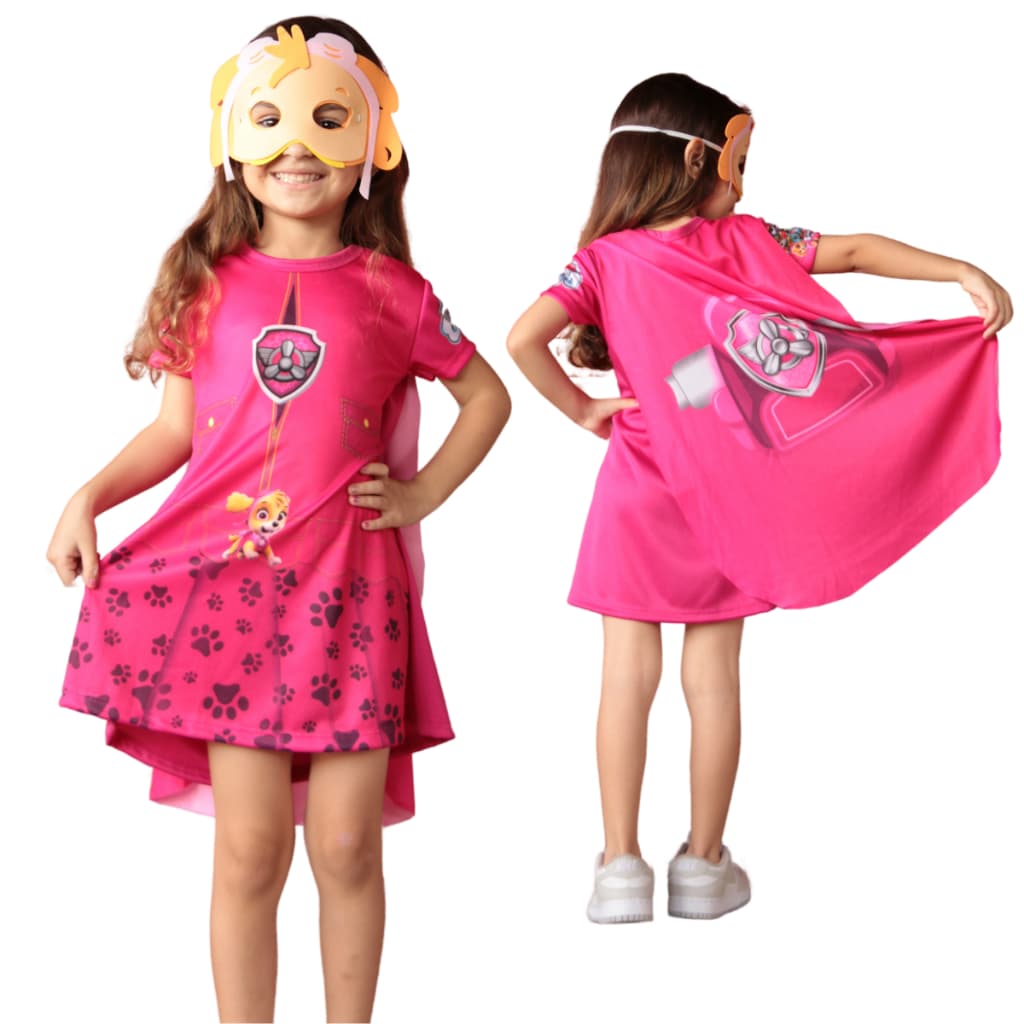 Roupa Fantasia Infantil  Patrulha Canina Skye