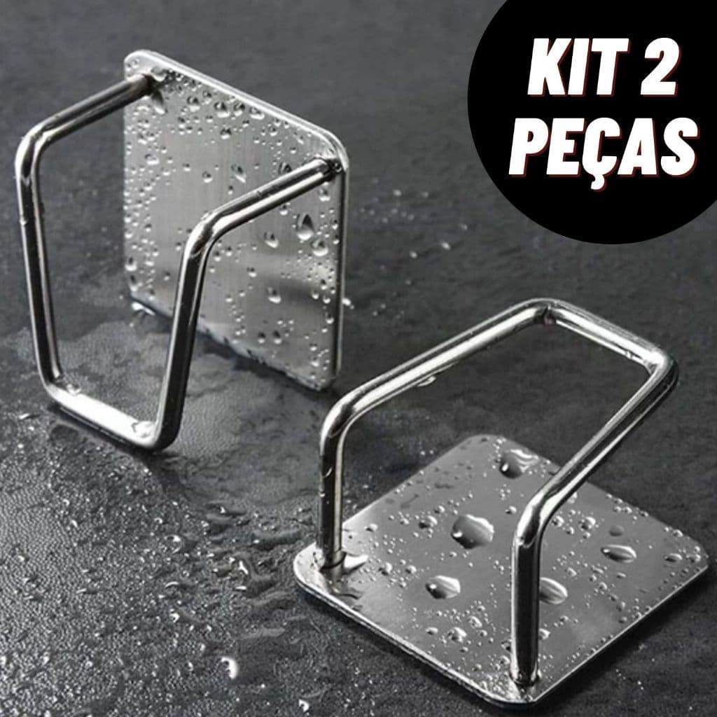 Kit Gancho Para Esponja Aço inoxidável Suporte Porta Bucha De Pia Prateleira