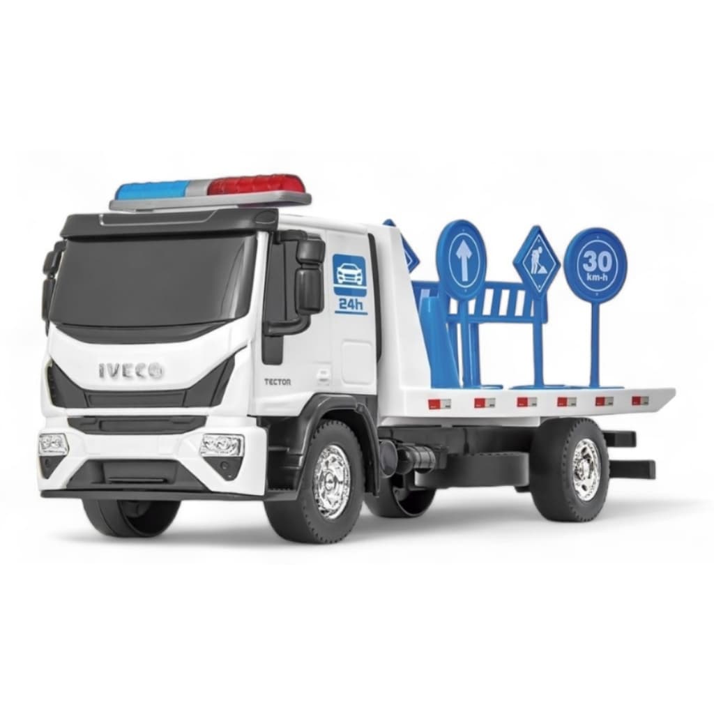 Caminhão Miniatura Iveco Tector Guincho Plataforma Original - Usual Brinquedos