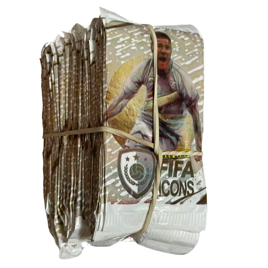 Kit 200 Cards Figurinhas FIFA ICONS 50 Pacotinhos Jogadores Lendas Do Futebol Cartas de Bater Bafô
