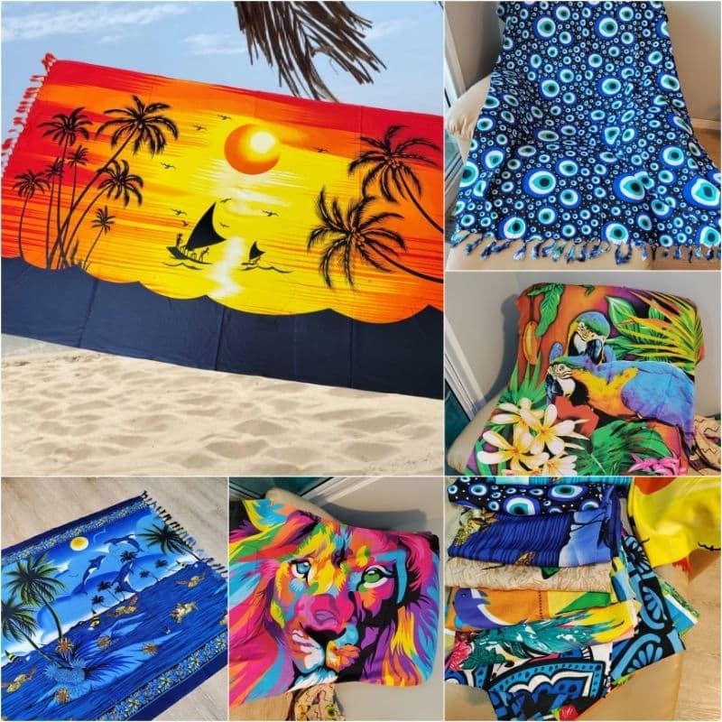 CANGA DE PRAIA/Poliéster Multicoloridas Com Variações De Estampas Escolher