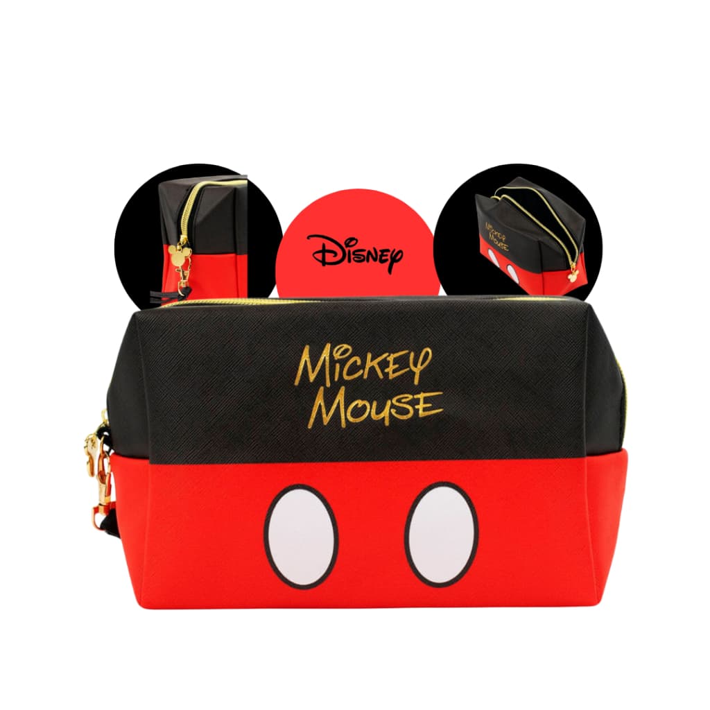 Necessaire Feminina Retangular Assinatura Mickey 13x10x20cm - Disney