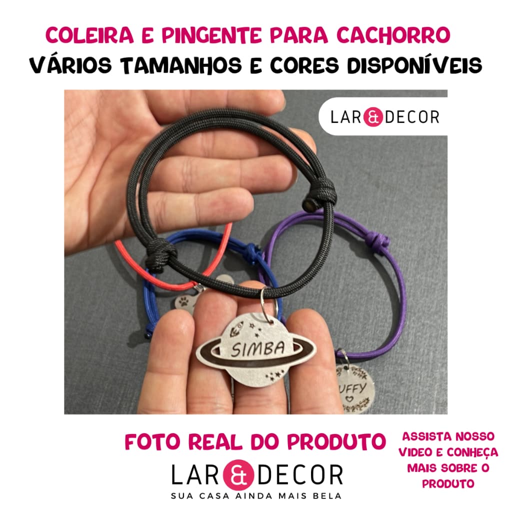 Coleira para Cachorro Acessório para Roupinha de cachorro Pug Shitzu Golden