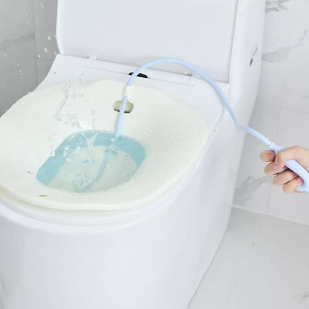 Bacia Para Banho De Assento Dobrável Azul