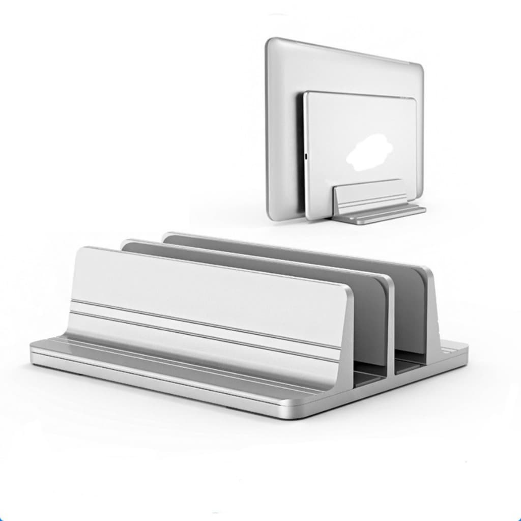 Suporte De Mesa Aluminio Vertical Duplo Ajustável Para Notebook Tablte ZH005-B