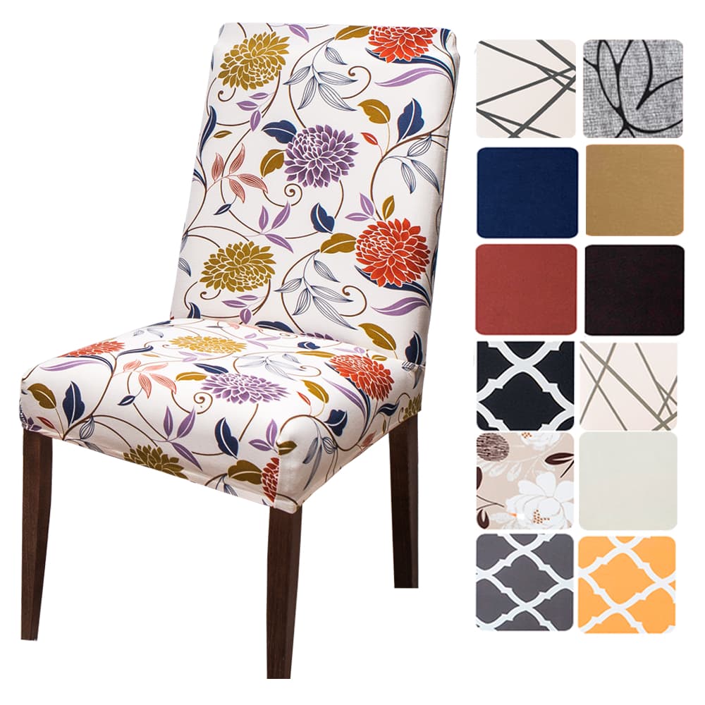 Kit 6 Capas Para Cadeira de Jantar Tecido Importado Spandex Elástico