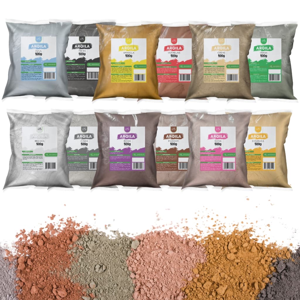Argilas Skincare 500g Rosto, Corpo e Cabelo