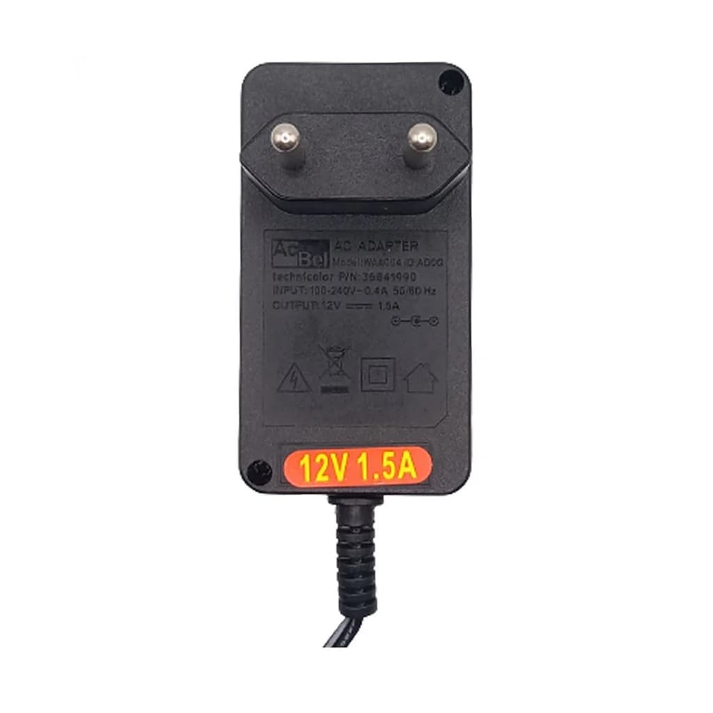 10 Fonte Alimentacao P/ Onu, Modem, Rotador,Cftv Plug P4 1,5A Real Estabilizada, Fonte 12V