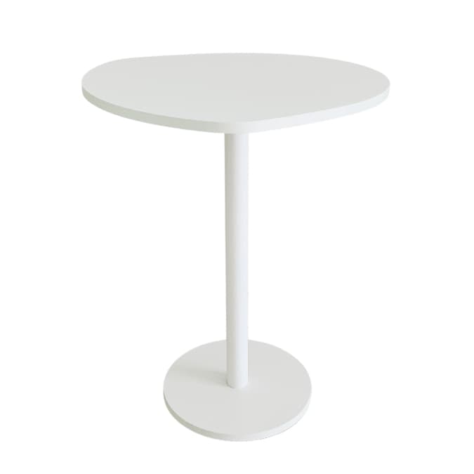 Mesa Lateral Monopé Design Orgânico 31cm - Branca