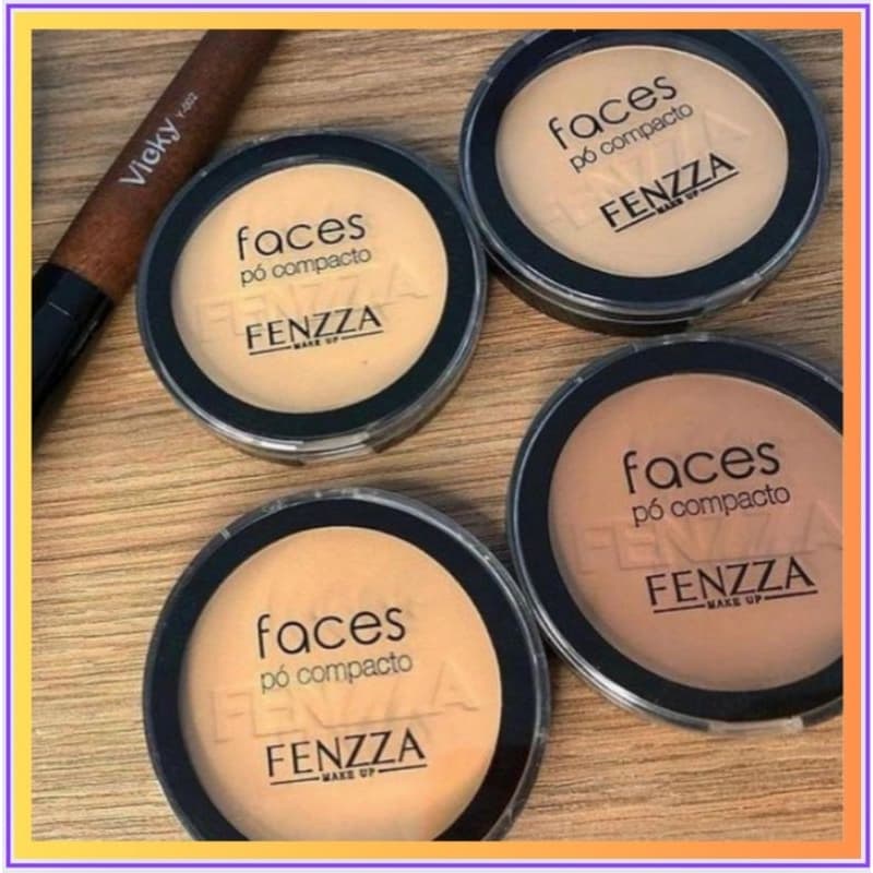 Pó Compacto Faces Efeito Aveludado - Fenzza 4 Tons