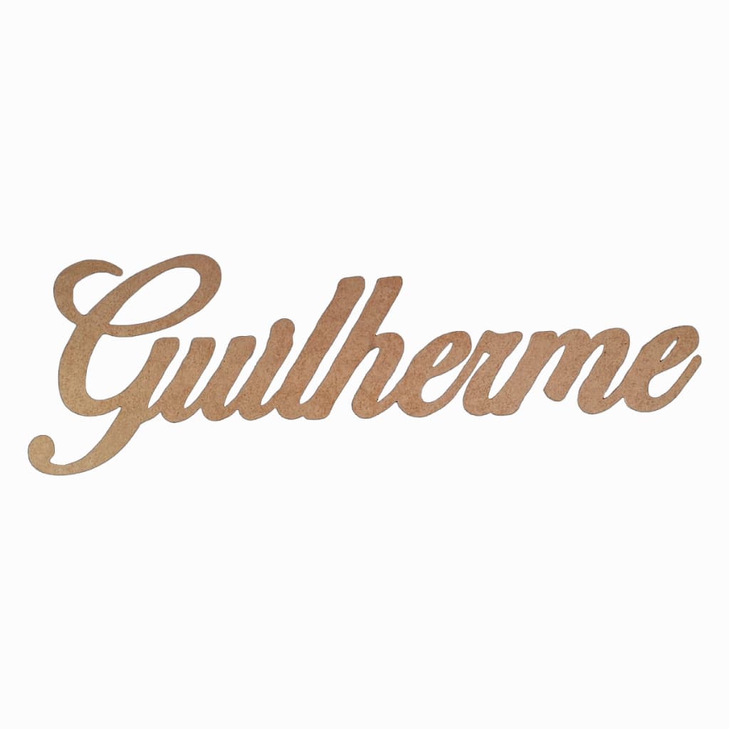 Nome Personalizado Mdf 3mm Cru Decoração 60cm Largura