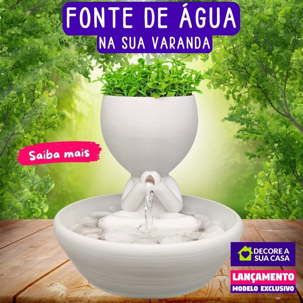 FONTE DE ÁGUA ZEN BIVOLT CASCATA DECORATIVA