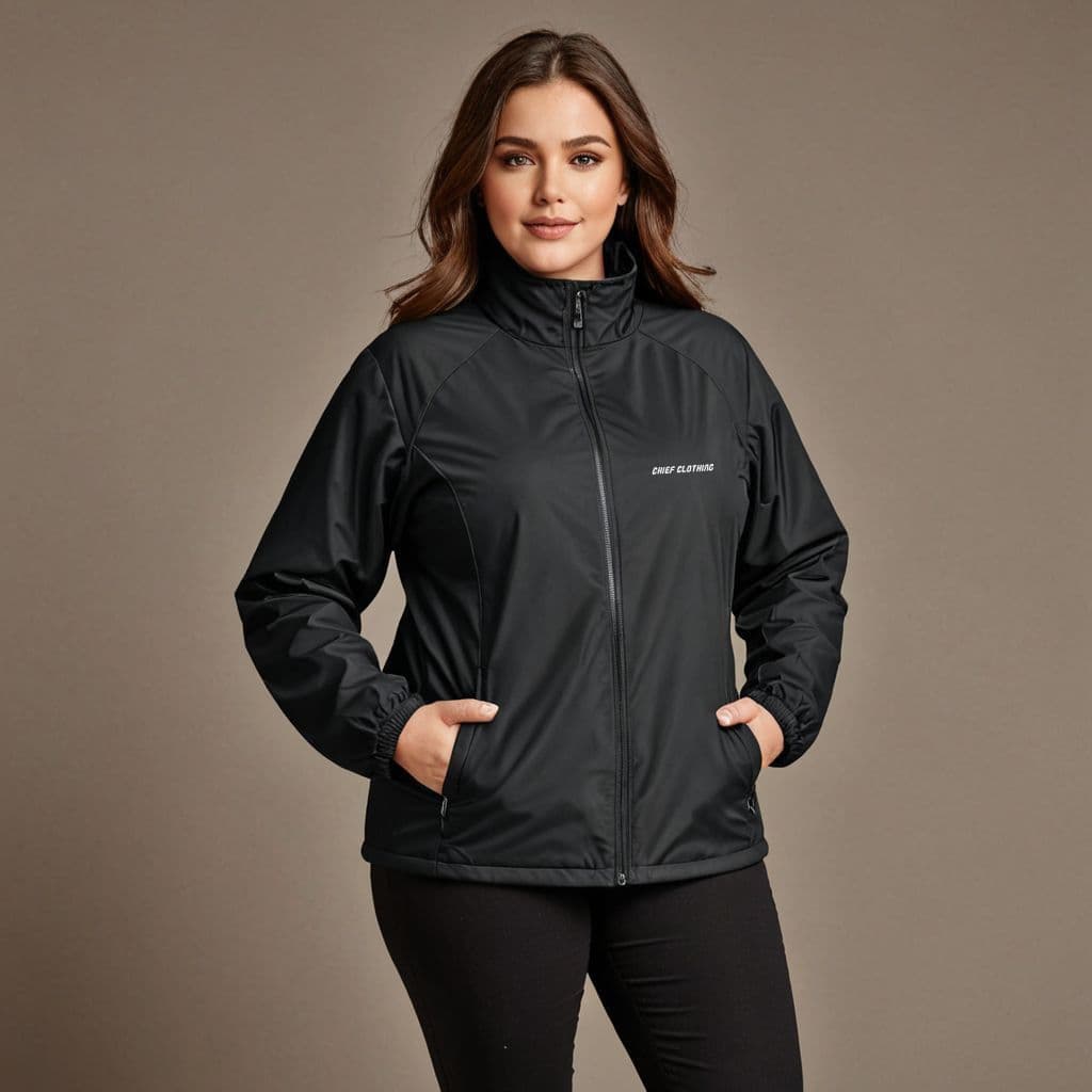 Jaqueta Corta Vento Feminina Original Chief P ao G4 Plus Size Capuz Gola Alta Plus Size