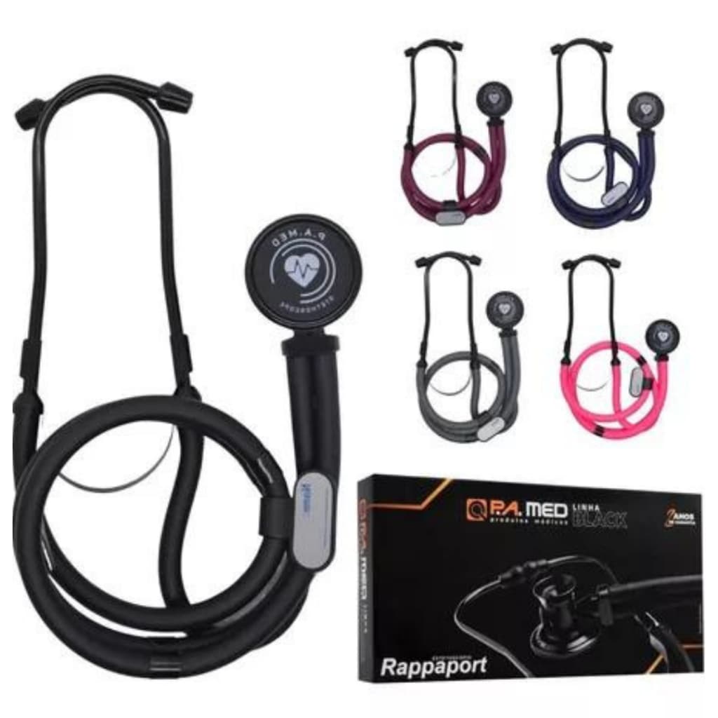 Estetoscópio Linha Black Rappaport - Pamed - Garantia 2 anos