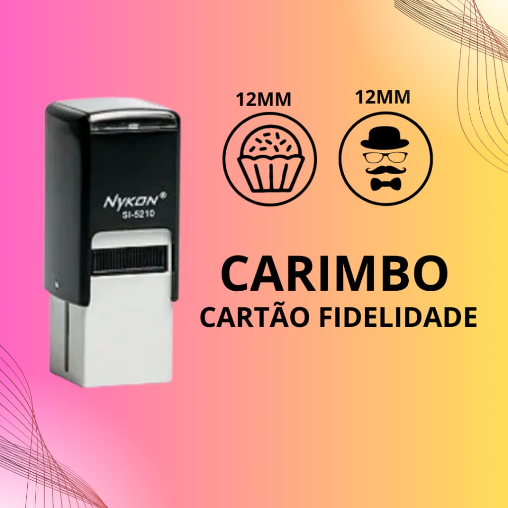 Carimbos Para Cartão Fidelidade 12x12mm