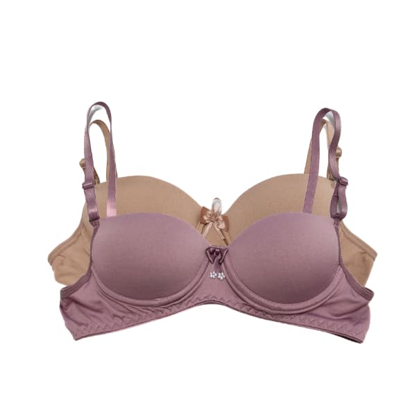 Kit com 2 Sutiã Infantil Menina Moça De Bojo Juvenil Liso  Microfibra