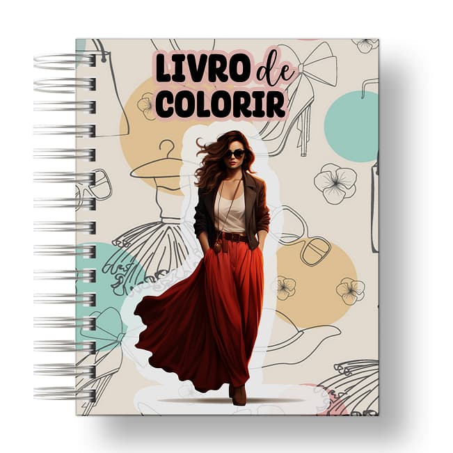 Livro de Colorir Moda: Relaxe, Reduza o Estresse e Desperte Sua Criatividade com Estilos Incríveis!