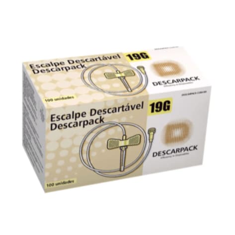 Escalpe (Scalp) Descartável 19g Ao 25g Descarpack  kit com 10 unidades