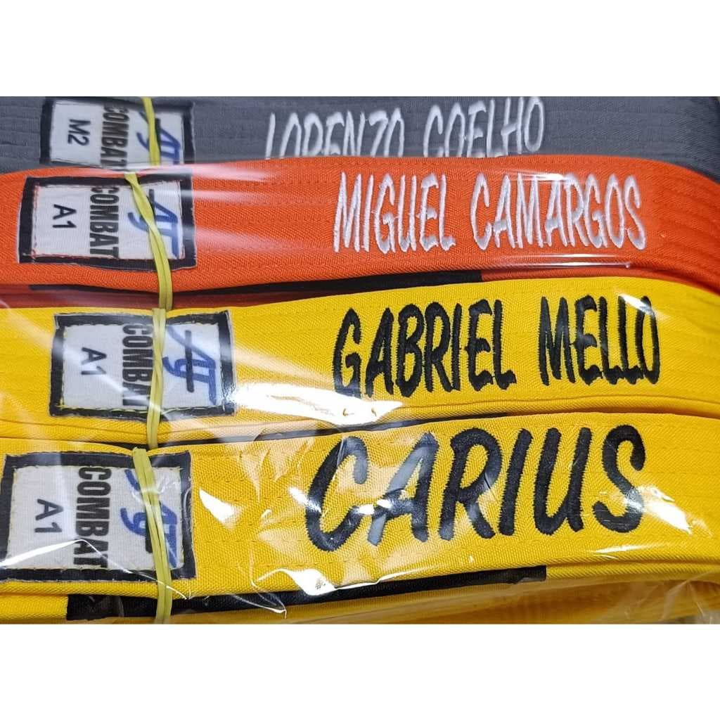 Faixa jiu jitsu BORDADA ADULTO