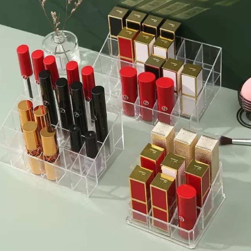 Porta Batom Acrílico Organizador 24 Batons 36 Batons 40 Batons