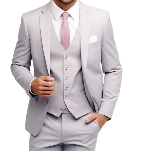 Terno Masculino Slim Corte Italiano Cinza Claro - Diversas Cores