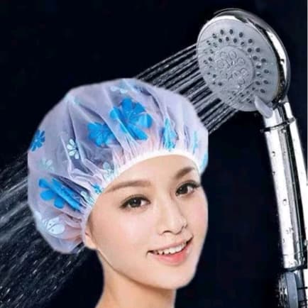 Kit 2 toucas para Banho Tintura Hidratação Com Elástico de Estampadas Plástico Reutilizável À Prova D'água pronto entregar