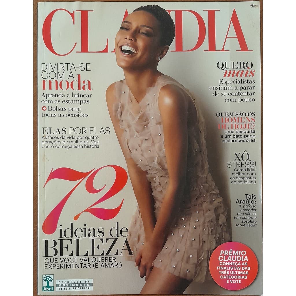 Revista Claudia Nº 635 Agosto/2014 Taís Araújo
