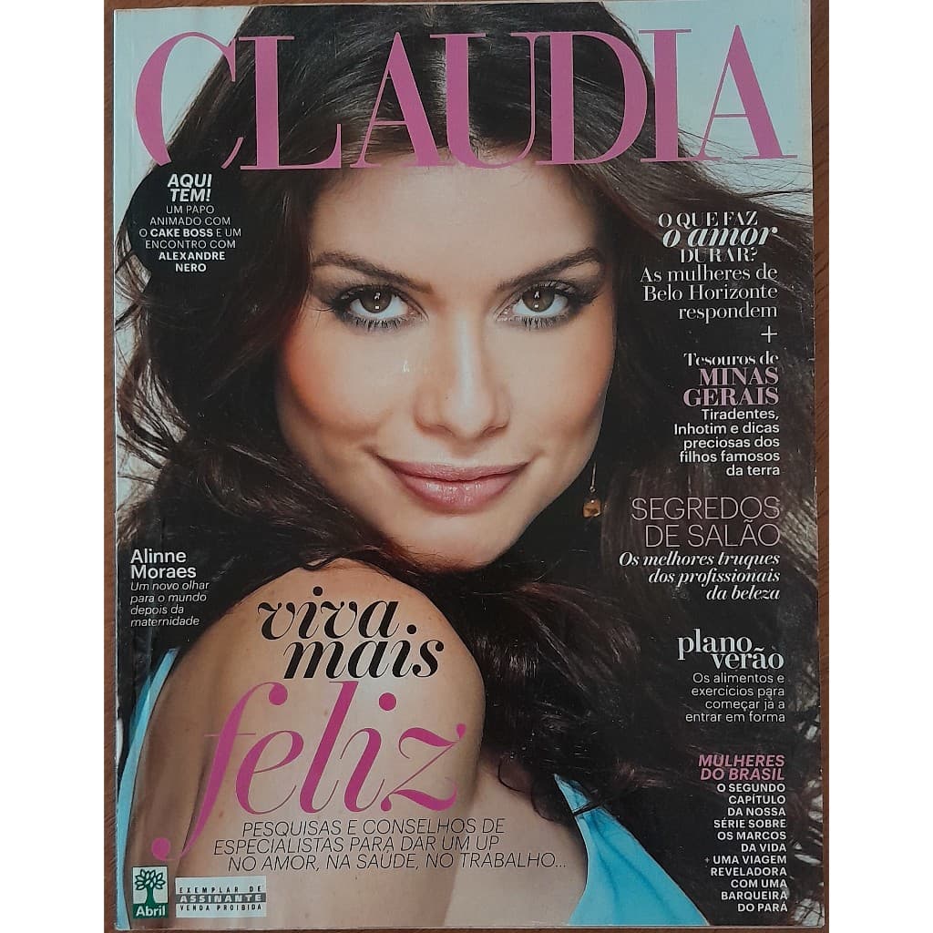 Revista Claudia Nº 636 Setembro/2014 Alinne Moraes Alexandre Nero