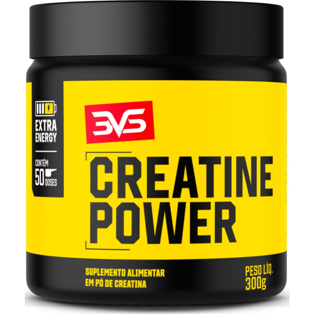 Creatina Monohidratada Power Extra Energy 300g (50 Doses) - 3vs Nutrition