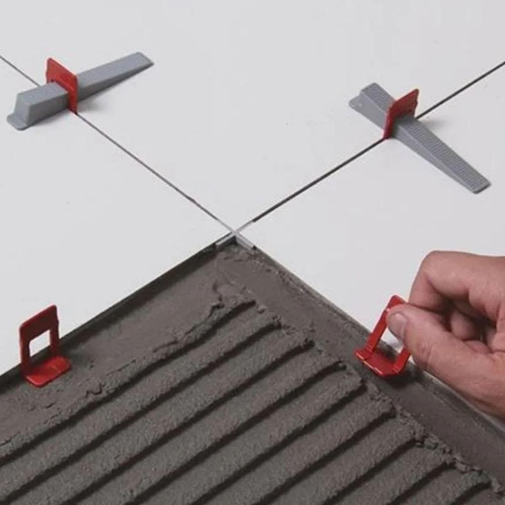 100 Espaçador + 30 Cunhas para Piso Porcelanato Tipo Cortag