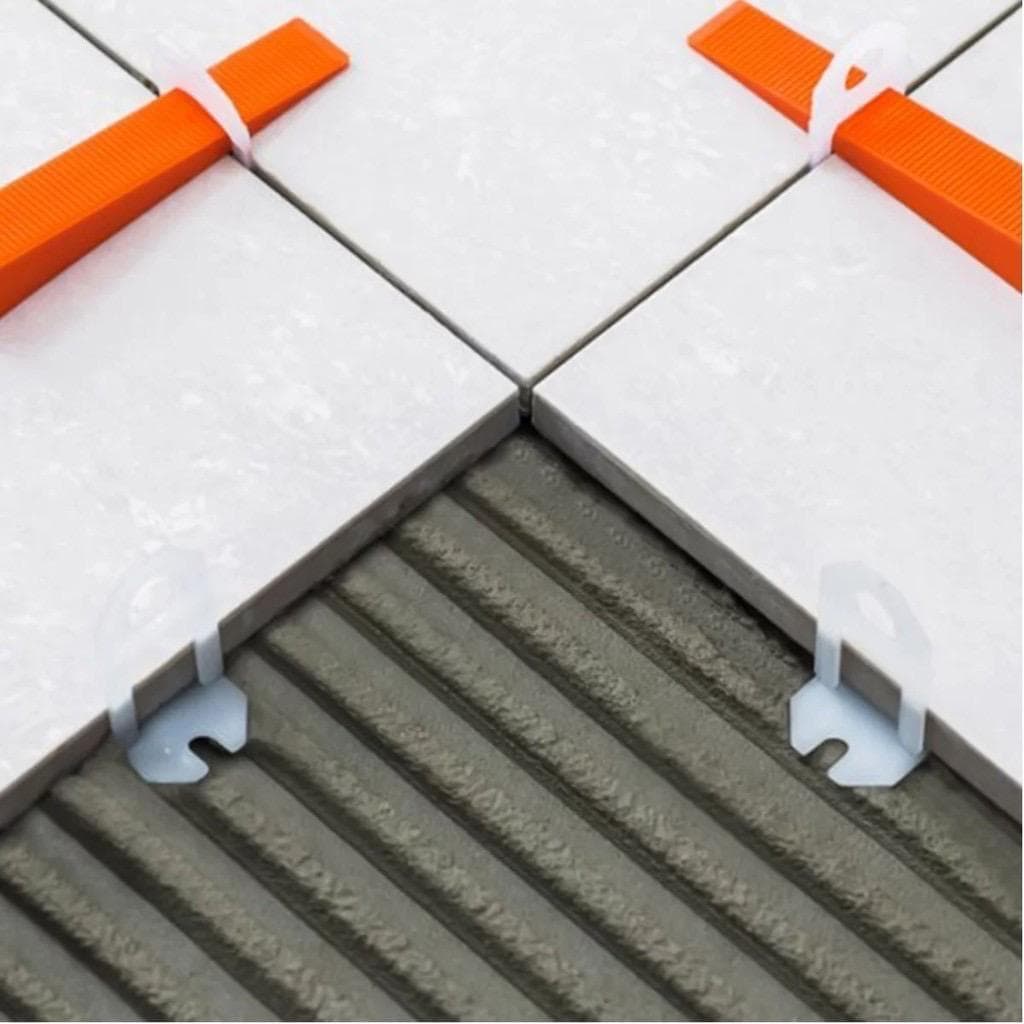 1000 Espaçador + 120 Cunhas para Piso Porcelanato Clips 2mm tipo cortag