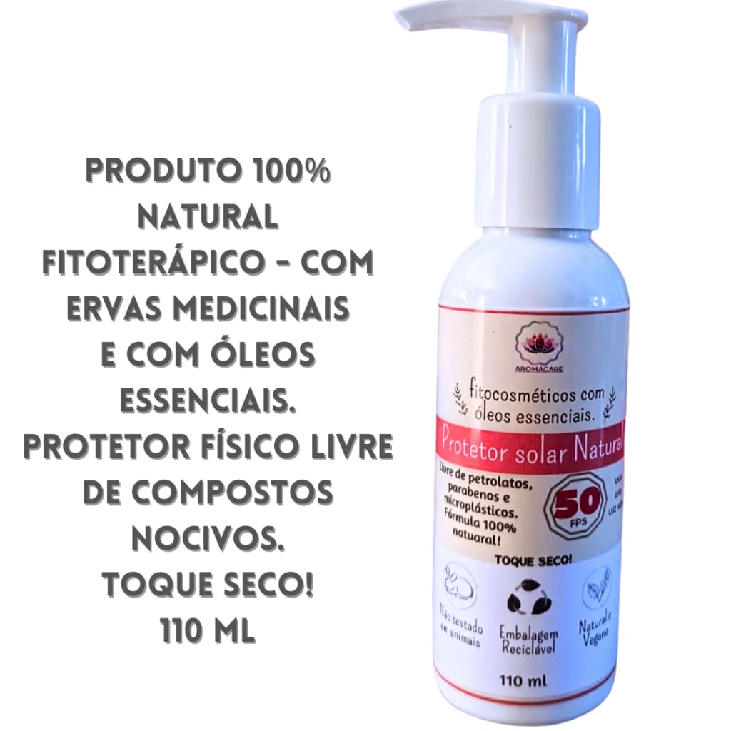 PROTETOR SOLAR 100% NATURAL 110ML FACIAL E CORPORAL