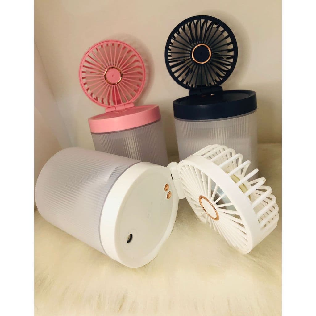 Mini ventilador e umidificador aromatizante 3 velocidades portátil  lulu