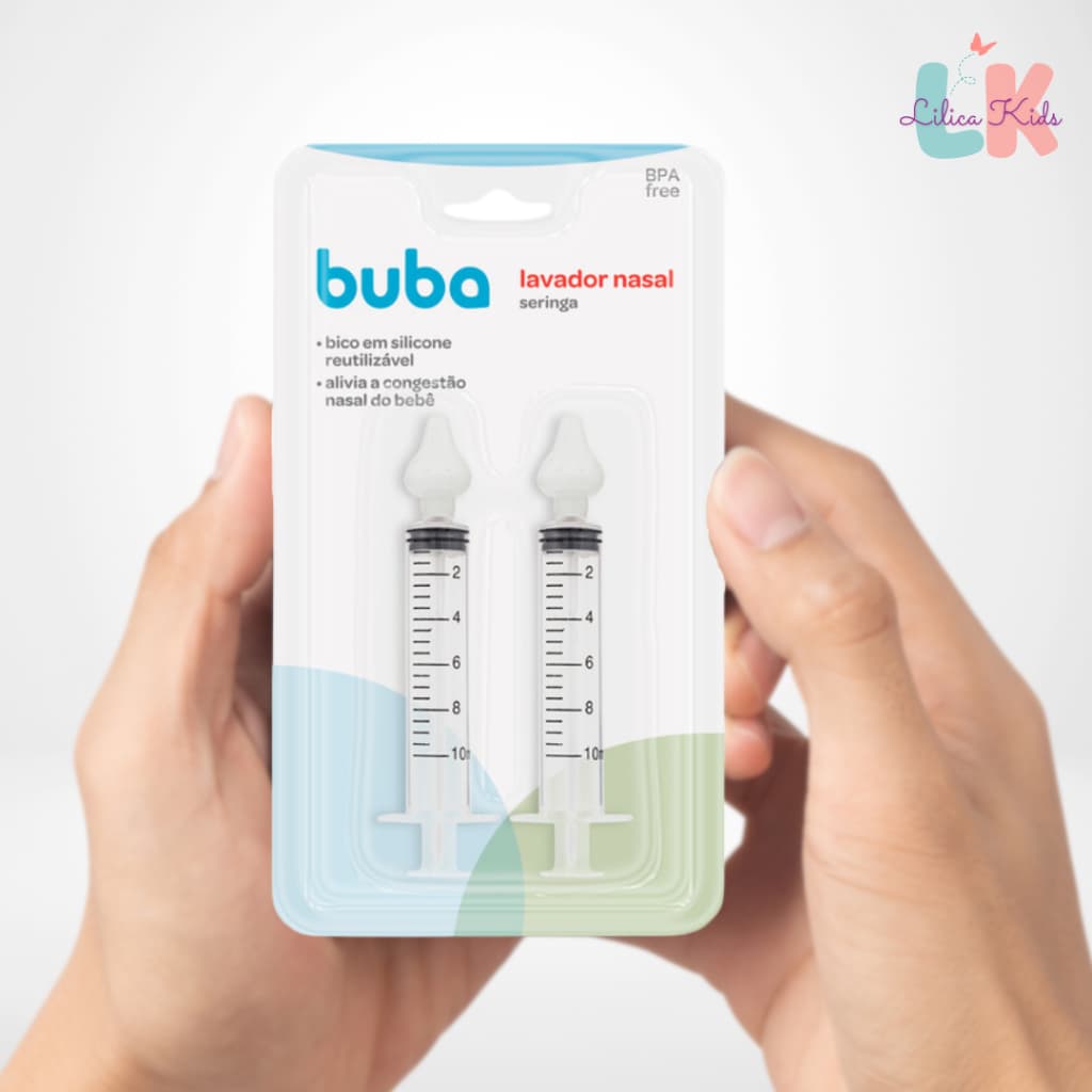 Kit 2 Seringas para Lavagem Nasal com Bico de Silicone - Buba