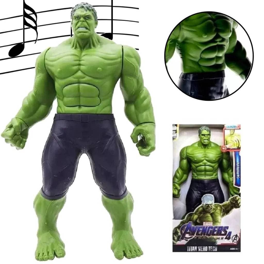 Boneco Hulk Articulado 30cm Com Som Vingadores Pronta Entrega