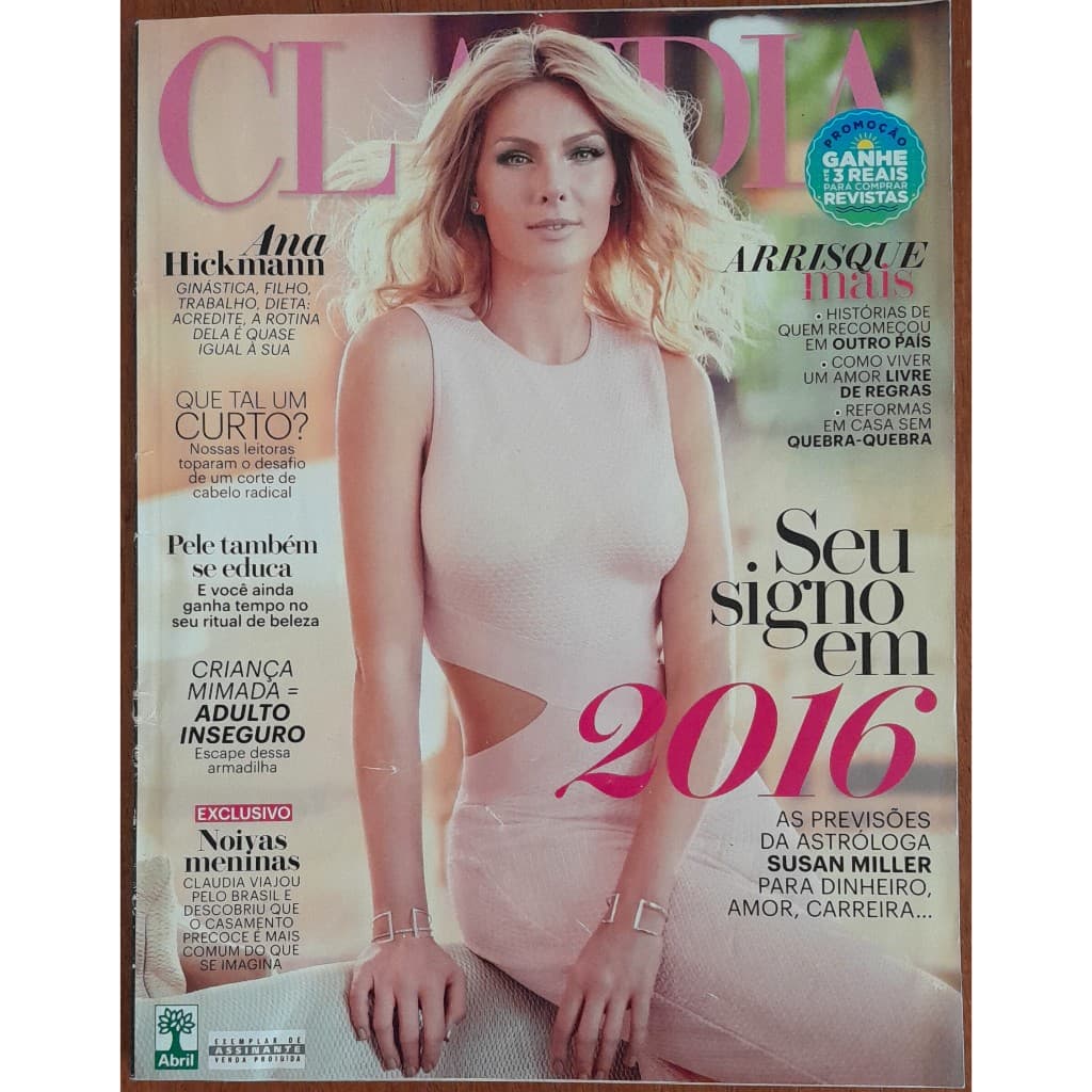 Revista Claudia Nº 652 Janeiro/2016 Ana Hickmann Kate Winslet