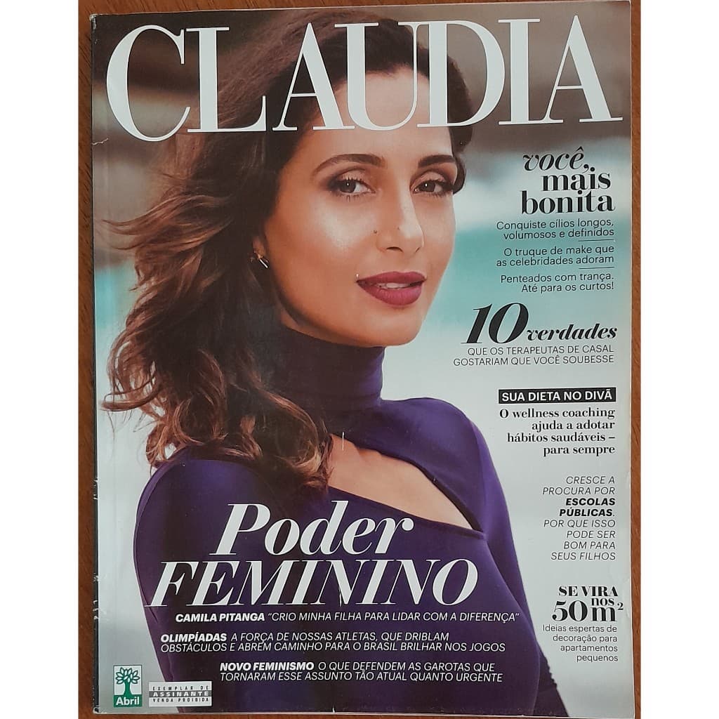 Revista Claudia Nº 654 Março/2016 Camila Pitanga Rodrigo Santoro Bruna Lombardi