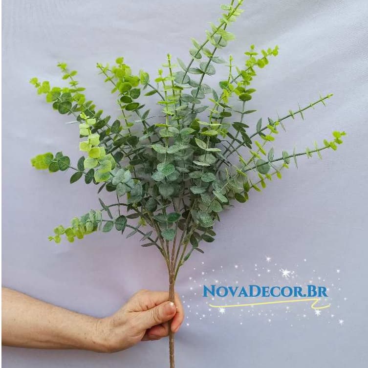 Buquê de Eucalipto para Decoração Flores Matinho Artificial de Folhas Planta VerdeDecoração Arranjos,mato e planta verde